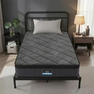Giselle Bedding Single Mattress 25cm Pocket Spring Latex Euro Top Medium Firm Bed