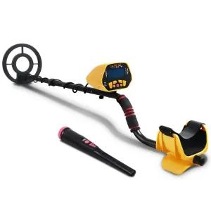 Metal Detector 180MM Deep Sensitive Water Resistant Pinpointer Treasure Hunter – Yellow