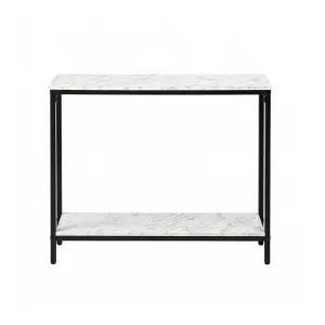 Artiss Console Table Entryway Hallway Display Desk Marble Effect White