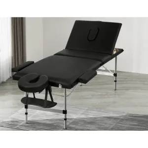 Zenses Massage Table 65cm Portable 3 Fold Aluminium Beauty Bed