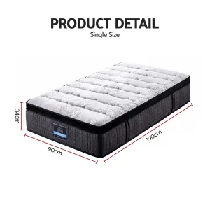 Giselle Bedding 34cm Mattress 9 Zone Latex Foam Single