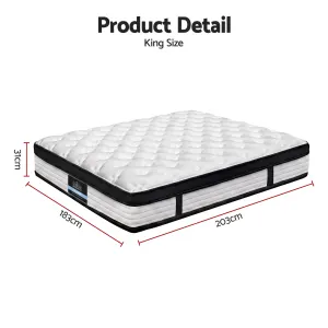 Giselle Bedding 31cm Mattress Euro Top King