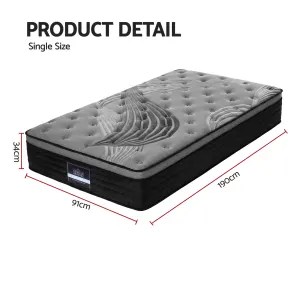 Giselle Bedding 34cm Mattress Bamboo Cover Single