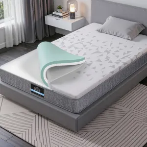 Giselle Bedding Single Mattress 23cm Pocket Spring Mattress with Adjustable Firmness Reversible Foam Layer for Medium Firm & Firm Support Motion Isolation Bedroom Bed