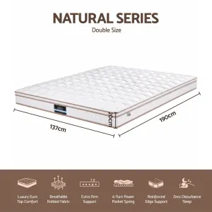 Giselle 20cm Firm Double Mattress Pocket Spring for Bedroom or Guest Room