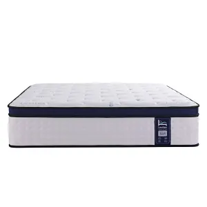 Levitex 35CM Double Mattresses Gel Memory Foam and 7-Zone Ergonomic Pocket Spring, Anti-Roll Dual-Row Edge, Undisturbed Deep Sleep For Restless Couples, Triple Cooling System