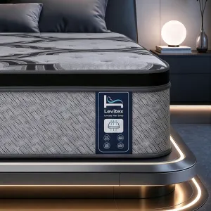 Levitex Double Mattress 34 cm 5-Zone Pocket Spring with Latex & Memory Foam or Extra Lumbar & Shoulder Support