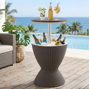Gardeon Outdoor Bar Table Portable Ice Bucket Cooler 30L Adjustable Top