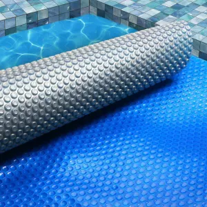 Aquabuddy Pool Cover 8x4.2m 400 Micron Swimming Pool Solar Blanket Blue Silver