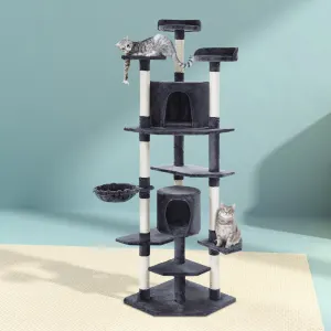 i.Pet Cat Tree 203cm Tower Scratching Post Scratcher Condo Trees House Bed