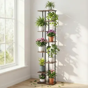 Artiss 8 Tiers Plant Stand Metal Flower Pots Shelf Indoor Outdoor Garden Home