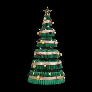 Jingle Jollys 111cm Christmas Tree Decoration with Lights Foldable Paper Tree