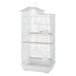 i.Pet 100cm Bird Cage Aviary Parrot Budgie White