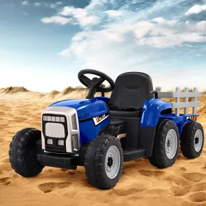Rigo Kids Electric Ride On Car Tractor Toy Cars 12V – Blue