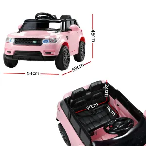Rigo Kids Electric Ride On Car Black Pink Ride-On Toy with Remote Control