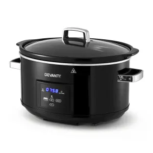 Devanti 8L Slow Cooker Electric Multi Cooker with 3 Heat Settings and Keep Warm Function