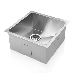 Cefito Kitchen Sink 51X45CM Stainless Steel Basin Single Bowl – Silver