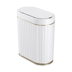Devanti Sensor Bins 7L Motion Sensor Trash Can Slim Touchless Automatic Waste Bin White