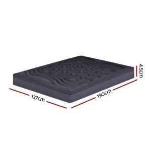 Giselle Bedding 3-Zone Pillowtop Mattress Topper 1000GSM for Back Pain Relief Washable with 45cm Deep Pocket Double
