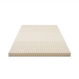 Giselle Bedding Latex Mattress Topper, 7.5cm Thick 7-Zone Pressure Relief Bed Pad with Washable Cover, Cooling Breathable Mat for Side Sleepers & Back Pain, Beige King Single
