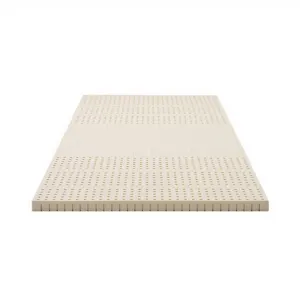 Giselle Bedding Latex Mattress Topper, 5cm Thick Cooling Bed Pad for Side Sleepers Pain Relief, 7 Zone Foldable Mat with Washable Cover for Guest Room Bedroom Single