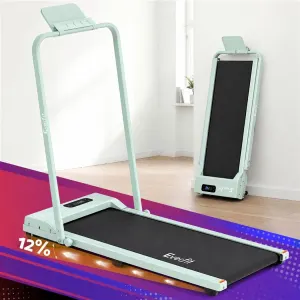 Everfit 3 in 1 Walking Pad Treadmill 12% Incline Foldable Under Desk Treadmills for Home 38cm