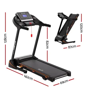Everfit Treadmill Electric Home Gym Fitness Exercise Machine Hydraulic 420mm