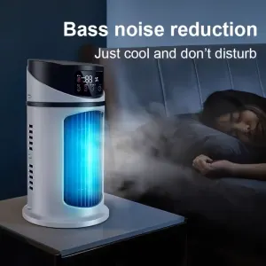 USB portable air conditioner humidifier – 6-speed adjustment, ultra-quiet 25 decibels, mini air conditioner for home, office and dormitory, 6-hour timer, festival gift, suitable for use in home, office and dormitory