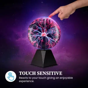 Plasma Ball Lamp – Touch & Sound Sensitive USB-Powered Globe for Decor, Parties & STEM Learning (6 Inch) | Other sizes Available in Store