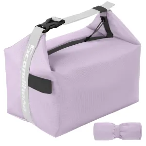 Foldable Lunch Bag – Reusable Insulated Cooler Tote with Waterproof Zipper, Leak-Proof Design, Lightweight & Compact, Ideal for Work, School, Picnic, Travel