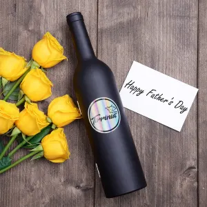 Wine Accessories Gift Set (Black), 5-Piece Bottle Corkscrew Opener Kit with Novelty Bottle-Shaped Case, Valentine’s Day Gift for Wine Lovers
