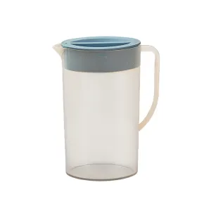 Water Pitcher with Lid, 2 L Plastic Pitcher for Tea & Juice Water, Hot/Cold Water Jug, Tea Pitcher, Juice Pitcher, 13.5 x 7.2 x 4.7 Inch Z-8-Blue