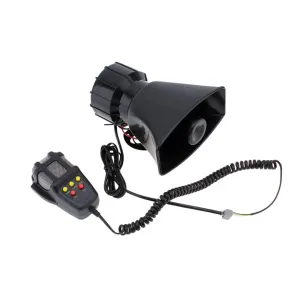 100W 12V 5 Sound Square Opening Electric Horn Loud Speaker Warning Alarm for Car Moped Motorcycle (Black) Black