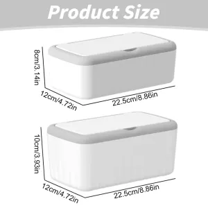 Tissue Box with Lid, Modern Desktop Tissue Box Holder, Facial Tissue Dispenser Box, Cover Holder Napkin Organizer Wet Tissue Box, 22 x 12 x 10 cm
