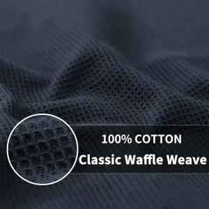 Homaxy Kitchen Towels and Dishcloths Set, 12 x 12 Inches, Set of 12 Bulk Cotton Kitchen Towels Set, Ultra Soft Absorbent Dish Towels for Washing Dishes, Dark Grey