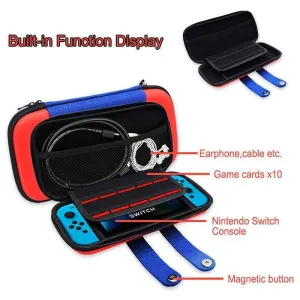 Carry Case Compatible with Nintendo Switch and New Switch2 Console with Pockets for Accessories and Games-Green