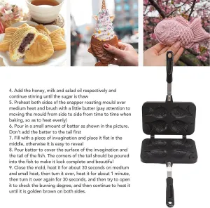 Taiyaki Fish Waffle Maker – Aluminum Nonstick Cake Waffle Pan for Japanese-Style Desserts
