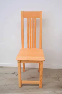 Slatted Black Wooden Chair