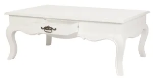 French Provincial 2 Drawer Coffee Table – White