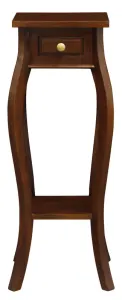 Cabriole Leg Plant Stand – Mahogany