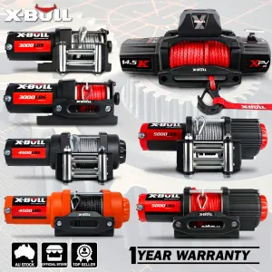 X-BULL Electric Winch 12V 6000LBS Synthetic Rope Wireless remote ATV UTV Boat Trailer 4WD – 5000lbs Synthetic Rope winch