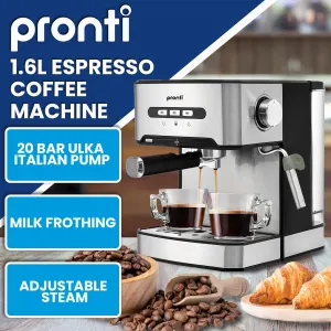 Pronti Toaster, Kettle & Coffee Machine Breakfast Set – White
