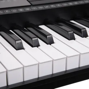 Karrera 61 Key Portable Electronic Keyboard Piano with Stand & Music Holder – Beginner Digital Piano, Black
