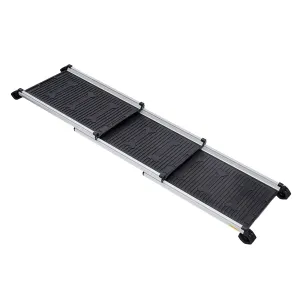 Furtastic Heavy Duty Aluminium Telescopic Dog Ramp Portable Extendable Pet Access Ramp for Car SUV Boot