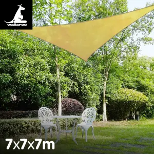 Wallaroo Triangle Shade Sail 7x7x7 – Sand