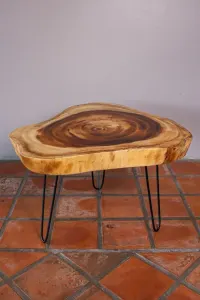 Round Raintree Wood Live Edge Coffee Table
