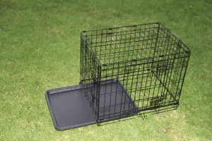 YES4PETS 24′ Collapsible Metal Dog Puppy Crate Puppy Cage Cat Rabbit Carrier