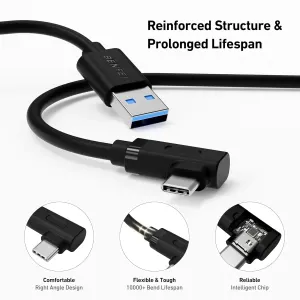 BENFEI 375BK-5M Link Cable 16 FT USB 3.0 to USB C Cable for VR Headset 5M
