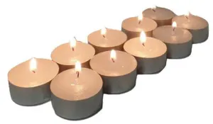 20 Pack Tea Light Candles – White Smokeless Tealights Unscented – 9 Hour Burn Time