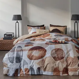 Bedding House Broc Natural Cotton Quilt Cover Set – King